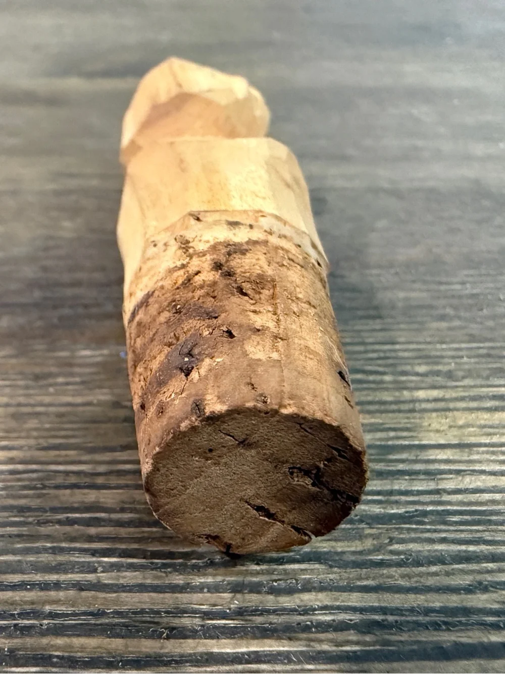 Hand-Carved Wooden Bottle Stopper - Natural Wood